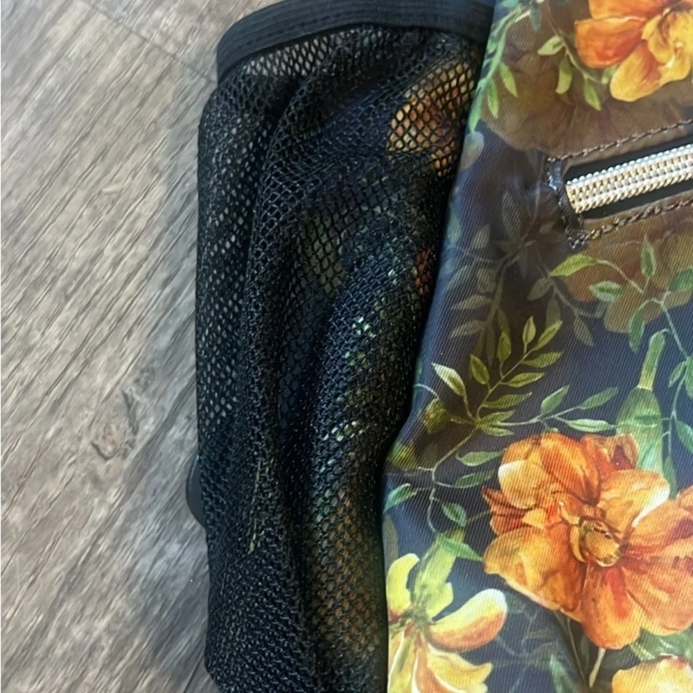 FINAL PRICE NEVER USED Floral Sling Bag  - Black and Orange